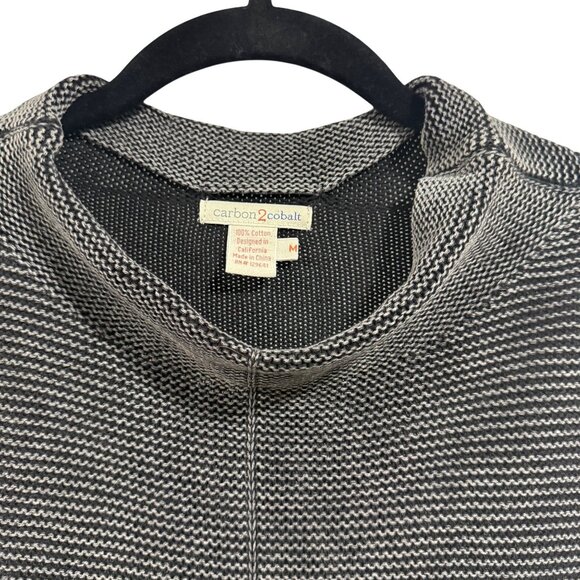 Carbon2Cobalt Gray Black Ribbed Sweater Size M - Picture 3 of 7